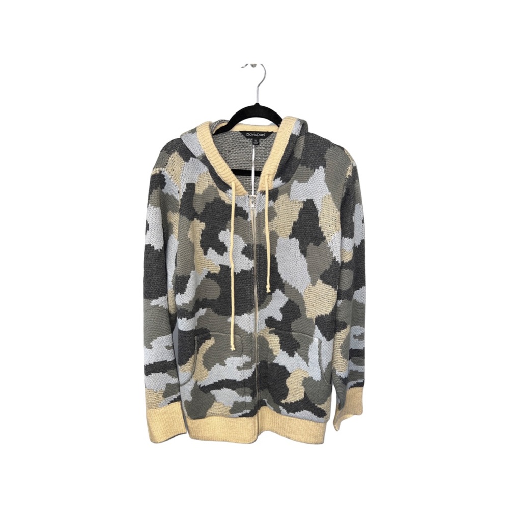 Military Zip Up Hoodie Cardigan